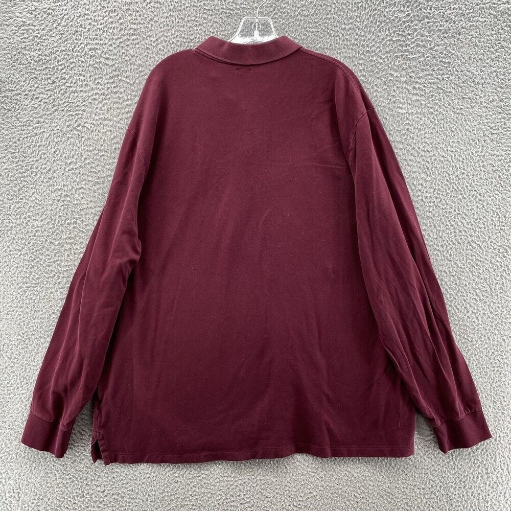 Ralph Lauren Polo Shirt Mens XXL Burgundy Stretch Classic Fit Golf Gorpcore Knit - Picture 6 of 10